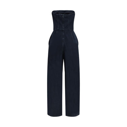 Agolde Blue Cotton Jumpsuit