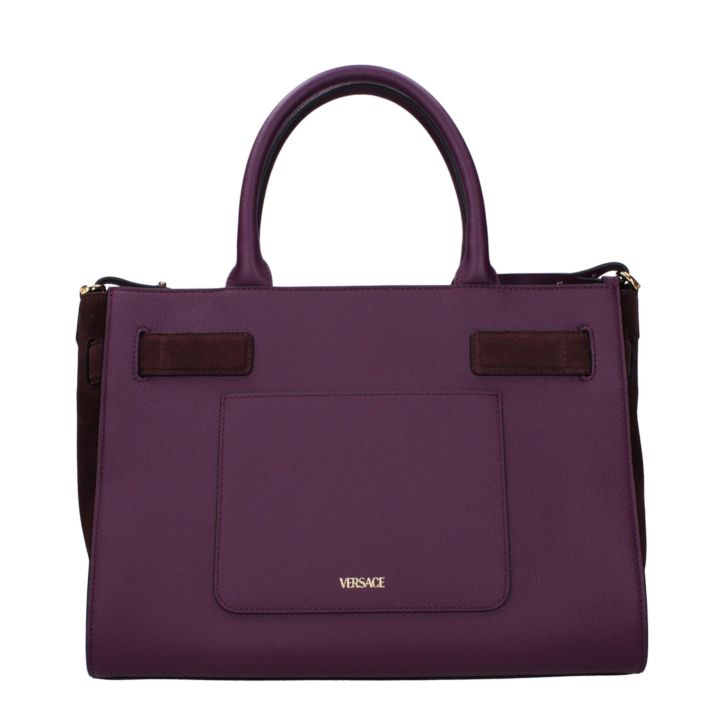 Versace Purple Leather Handbag