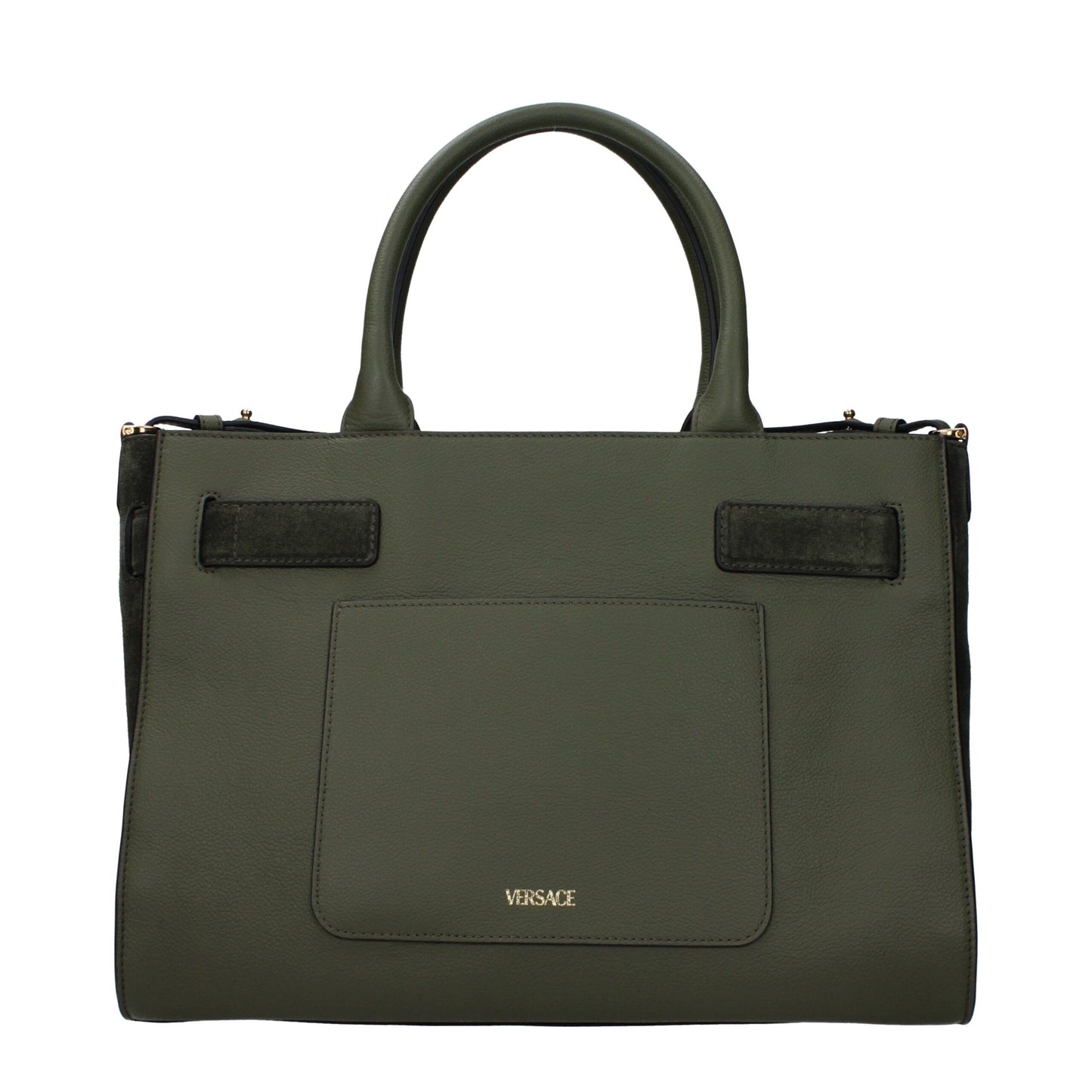 Versace Green Leather Handbag