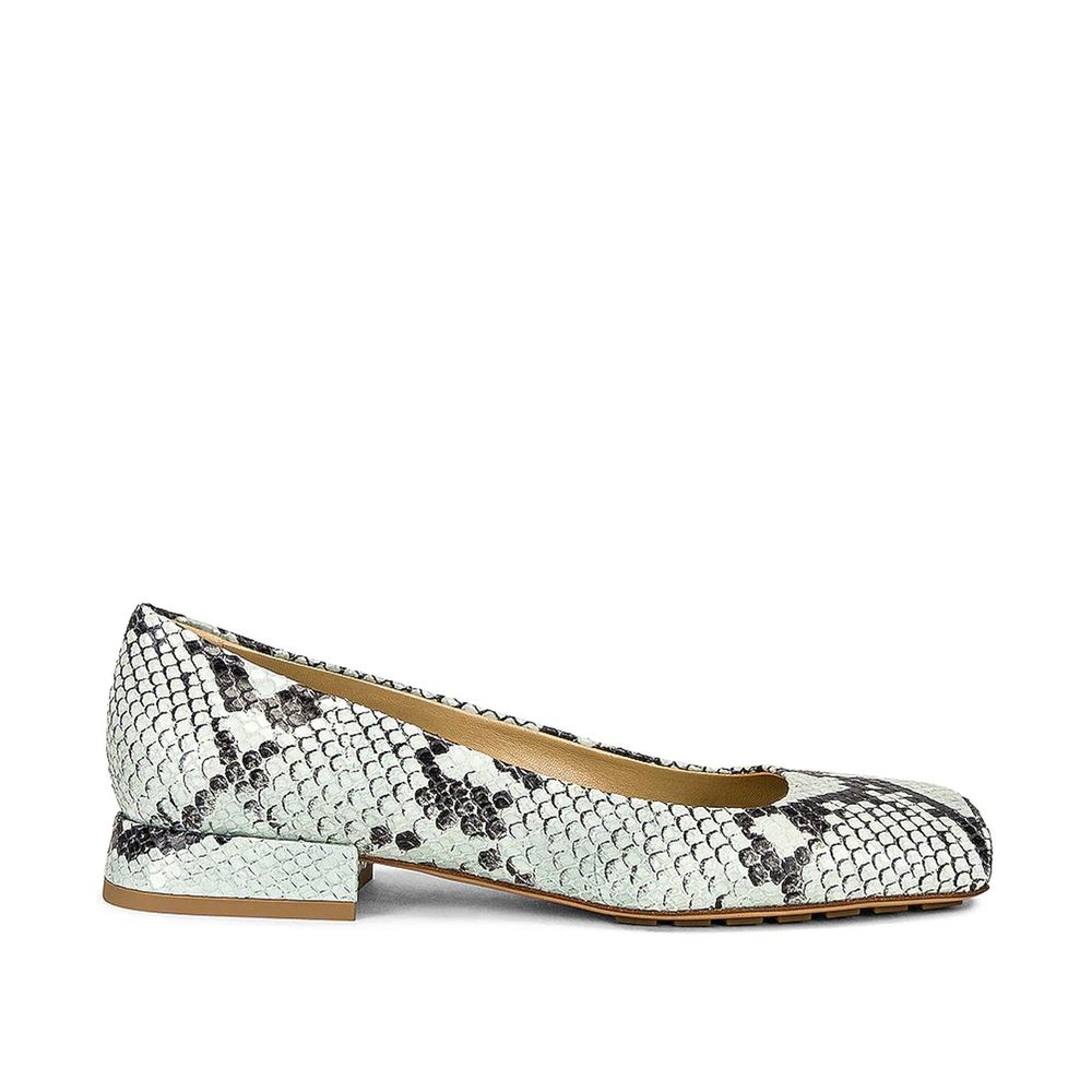 Bottega Veneta Bicolor Calfskin Ballet Flats