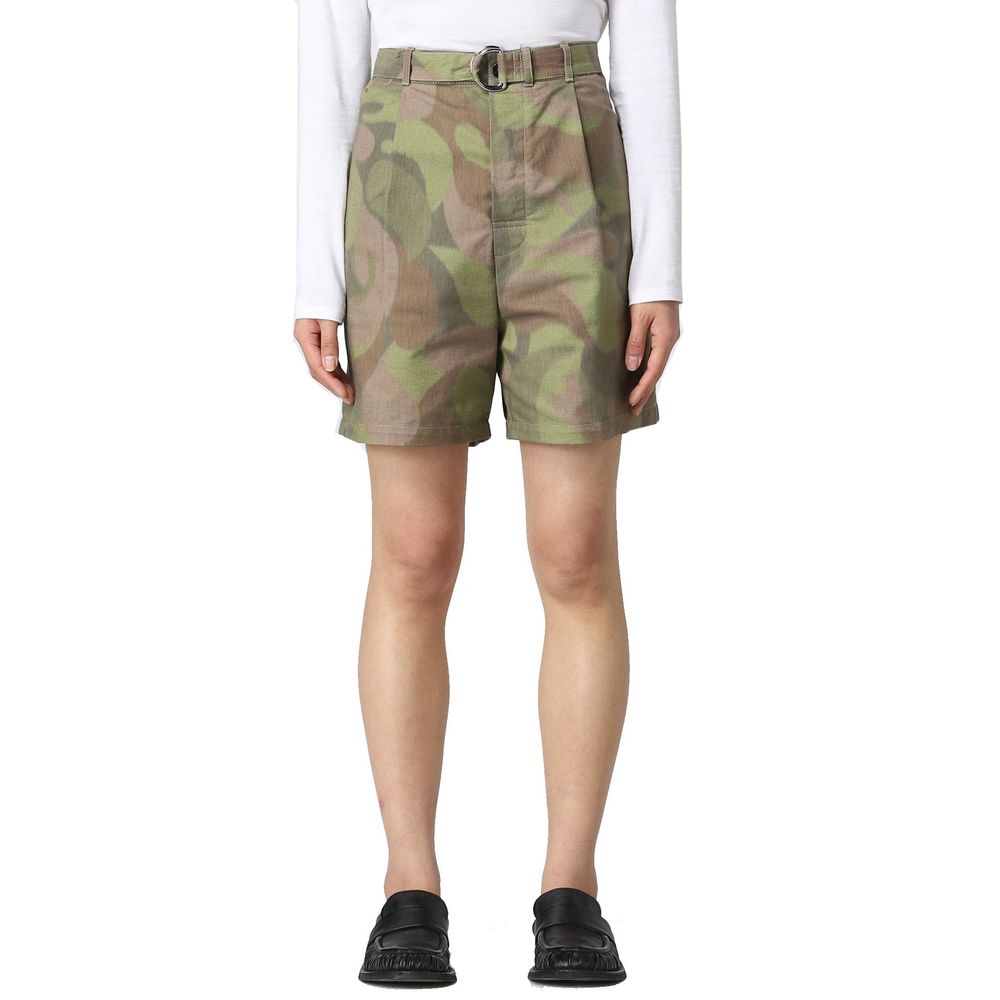 Marni Bicolor Cotton Bermuda Shorts