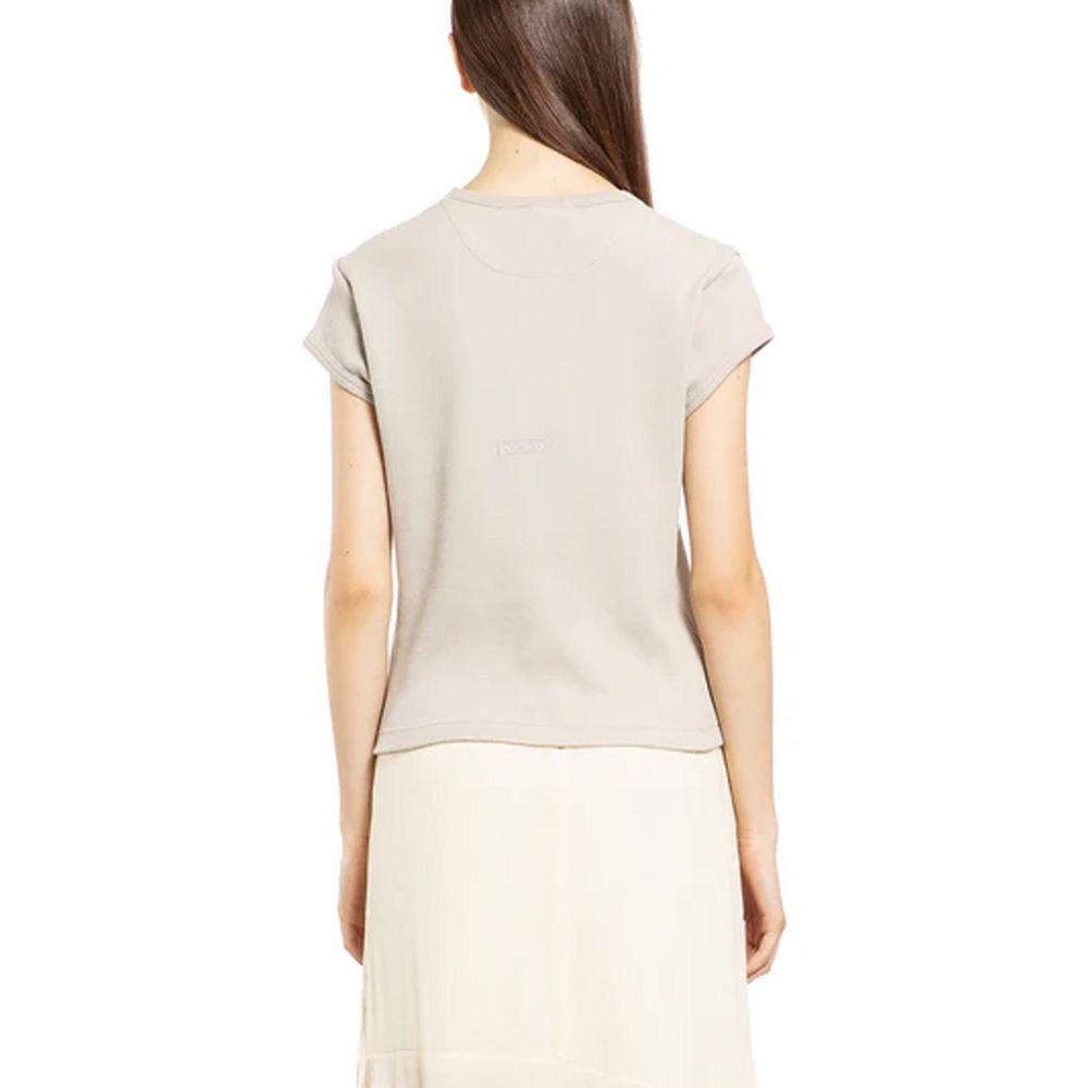 Acne Studios Beige Cotton Sleeveles T-Shirt