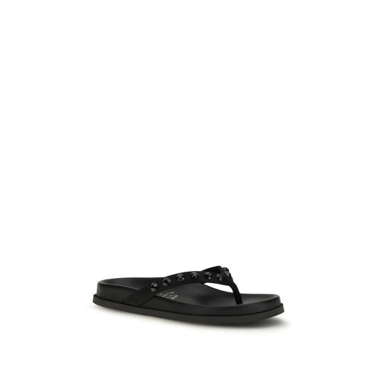 Pedro García Black Rubber Flip-Flop Sandals