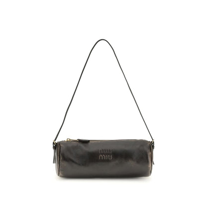 Miu Miu Brown Lamb Leather Shoulder Bag