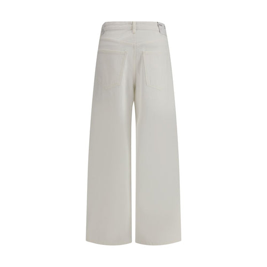 Agolde White Cotton Jeans Denim