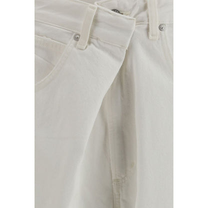 Agolde White Cotton Jeans Denim