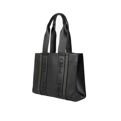 Chloé Black Leather Tote Bag