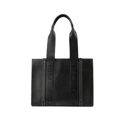 Chloé Black Leather Tote Bag