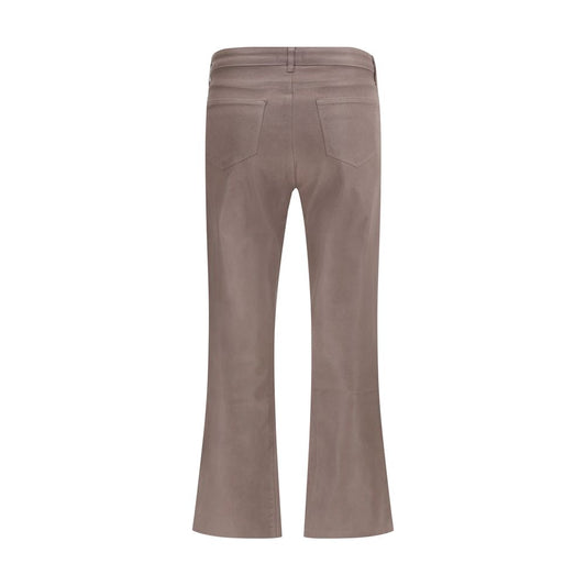 L'Agence Beige Cotton Casual Pants