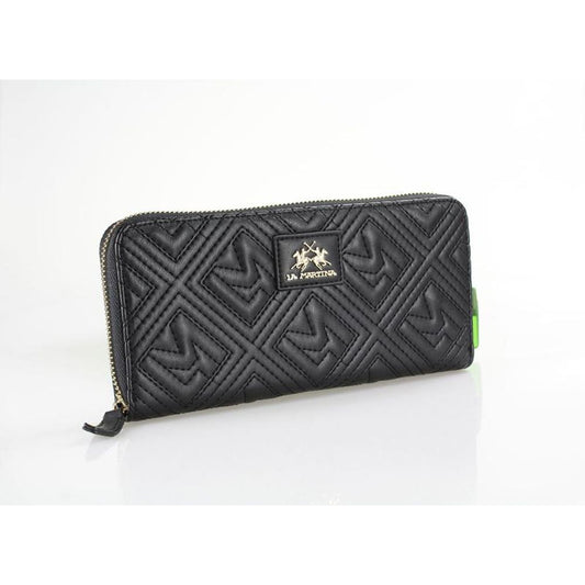 La Martina Black Polyethylene Wallet