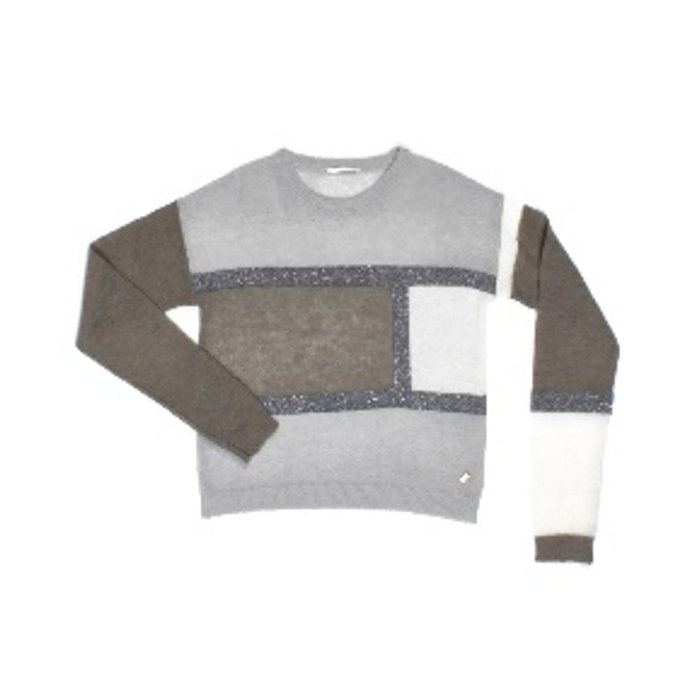 Gas Gray Leather Sweater