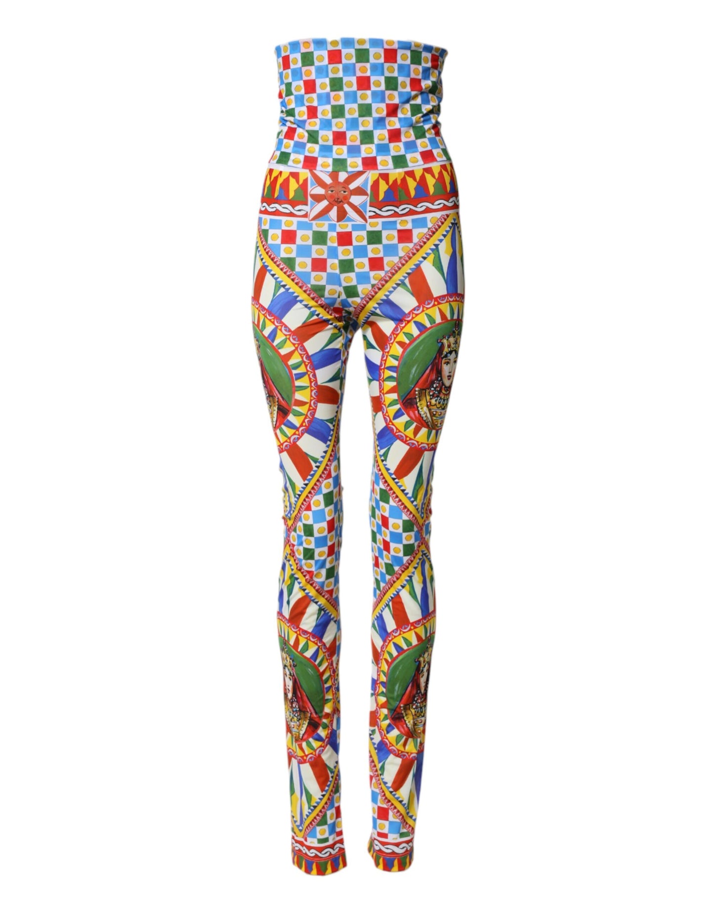 Pantaloni a vita alta Dolce &amp; Gabbana Carretto Multicolor Leggings