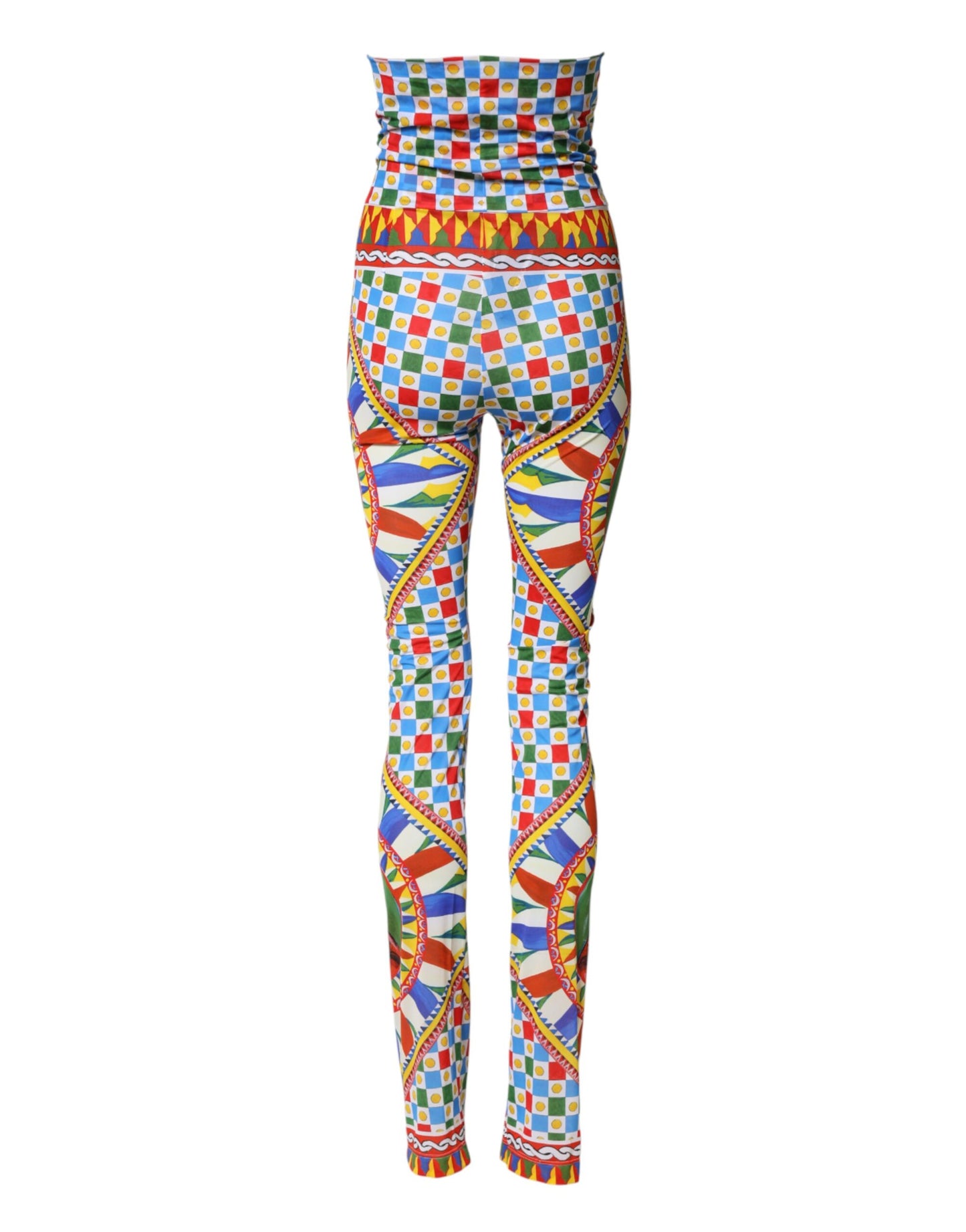 Pantaloni a vita alta Dolce &amp; Gabbana Carretto Multicolor Leggings