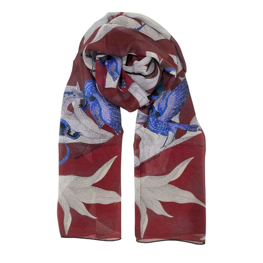 Borbonese Red Silk Women Scarf