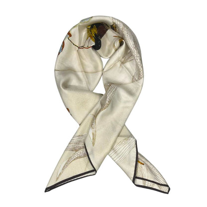 Borbonese White Silk Women Scarf
