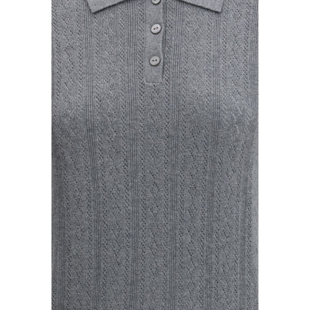 Lisa Yang Gray Cotton Dress Shirt