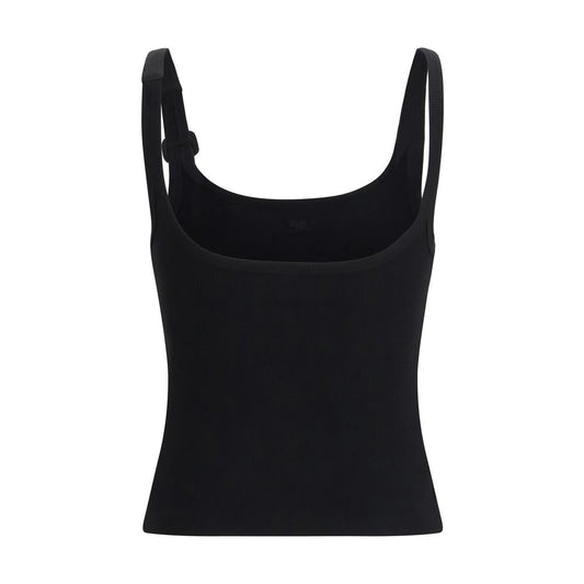 Courrèges Black Cotton Top
