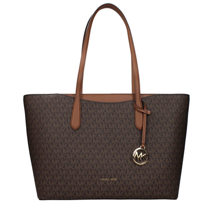 Michael Kors Brown Fabric Shoulder Bag