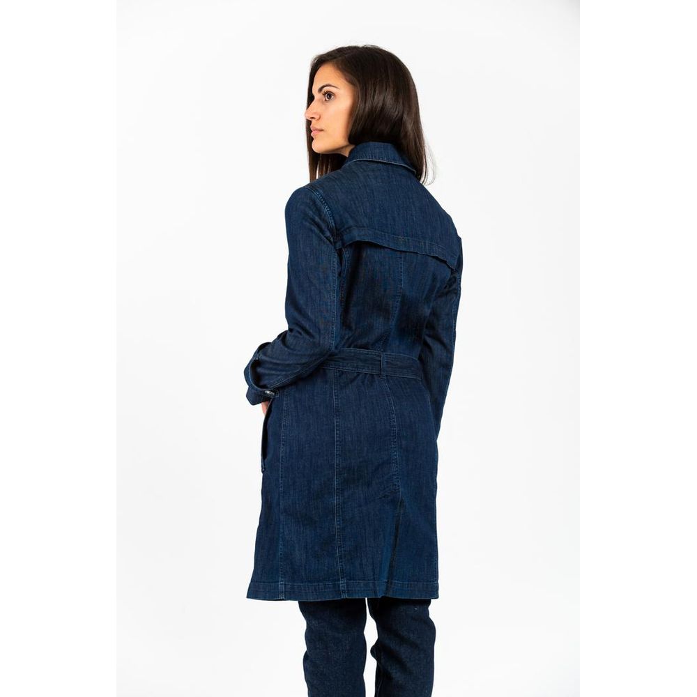 Gas Blue Cotton Denim Jacket