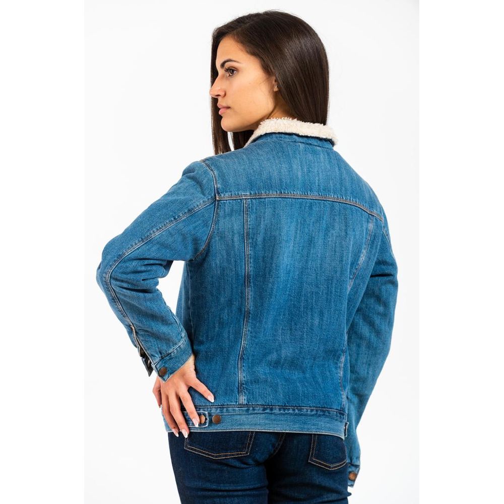 Gas Blue Cotton Denim Jacket