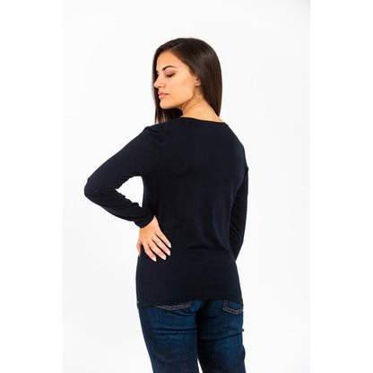 Gas Navy Blue Cotton Long Sleeve T-Shirt