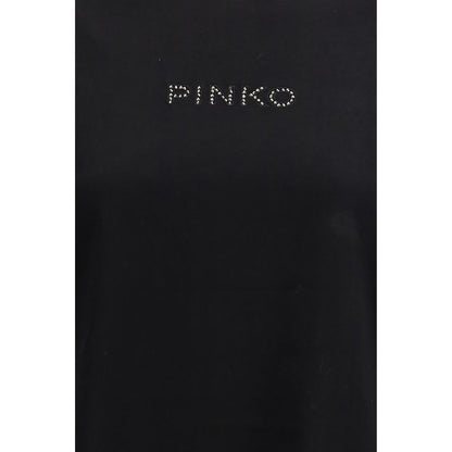 PINKO Black Cotton T-Shirt
