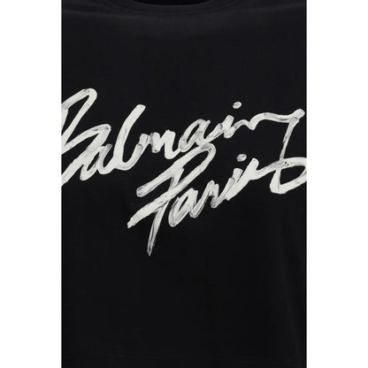Balmain Black Cotton T-Shirt