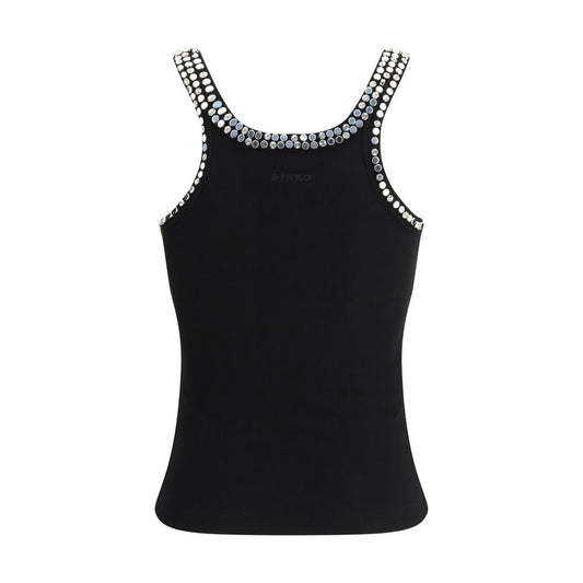PINKO Black Cotton Top
