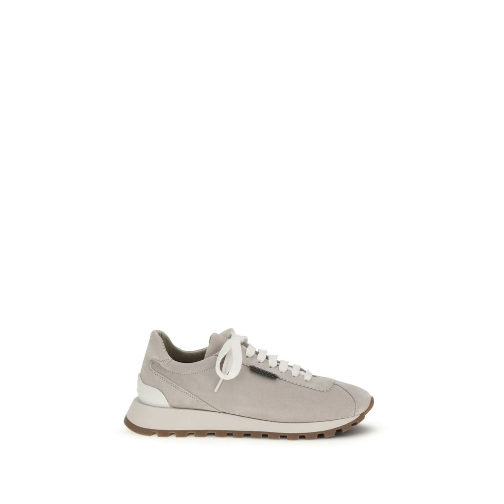 Brunello Cucinelli Gray Rubber Platform Sneakers