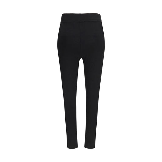 Marine Serre Black Viscose Leggings