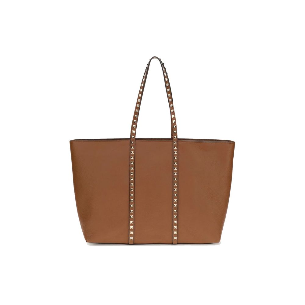 Valentino Garavani Brown Calfskin Tote Bag