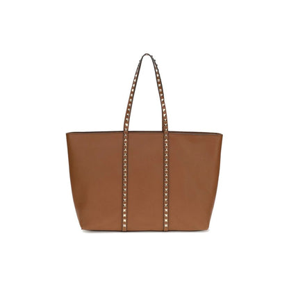 Valentino Garavani Brown Calfskin Tote Bag