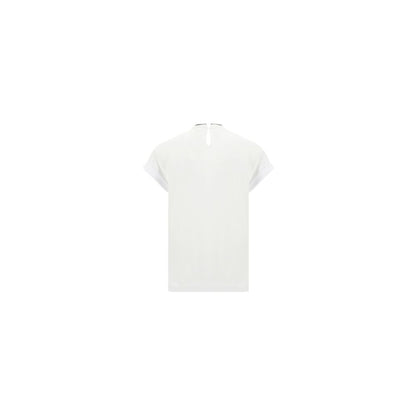 Brunello Cucinelli White Elastane T-Shirt