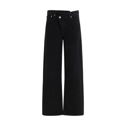 Agolde Black Cotton Jeans Denim