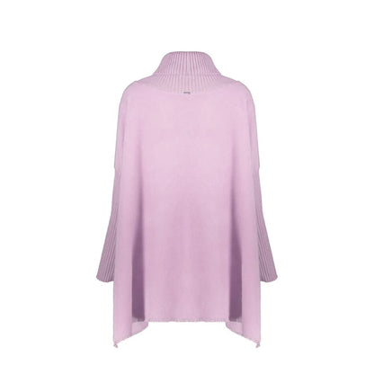 Herno Purple Virgin Wool Poncho