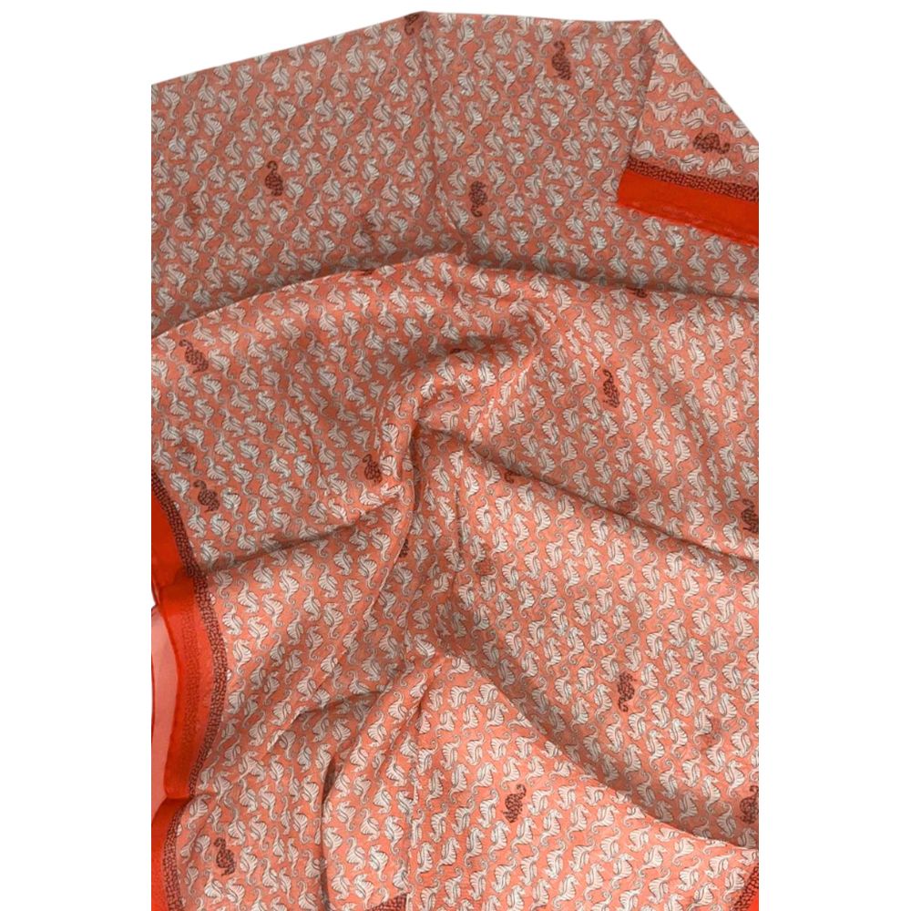 Borbonese Red Silk Women Scarf