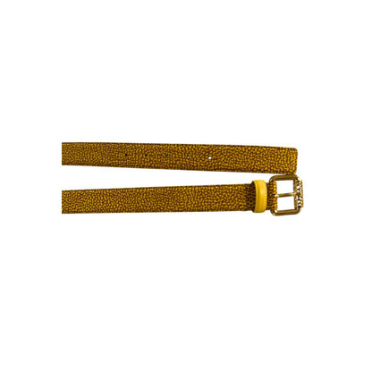 Borbonese Yellow Leather Women Belt