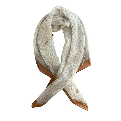 Borbonese Brown Silk Women Scarf