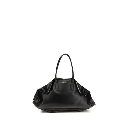 Borsa a tracolla Bos Taurus in pelle di vitello nera Alexander McQueen