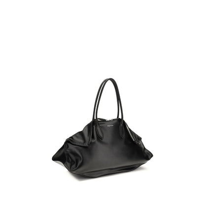 Borsa a tracolla Bos Taurus in pelle di vitello nera Alexander McQueen