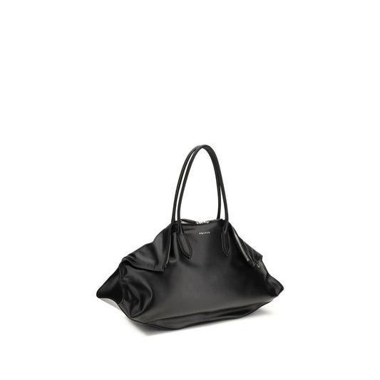 Borsa a tracolla Bos Taurus in pelle di vitello nera Alexander McQueen