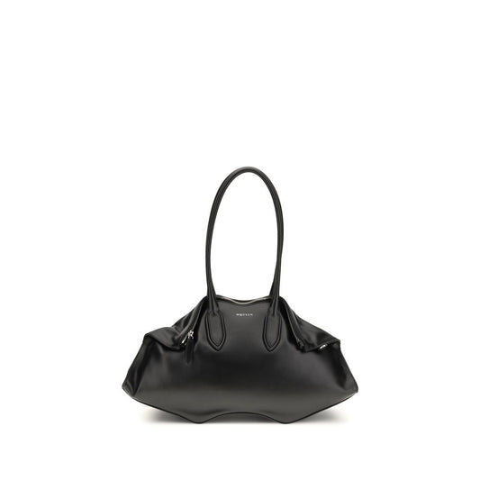 Borsa a tracolla Bos Taurus in pelle di vitello nera Alexander McQueen