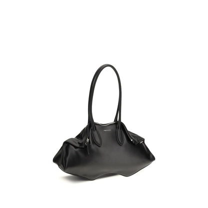 Borsa a tracolla Bos Taurus in pelle di vitello nera Alexander McQueen
