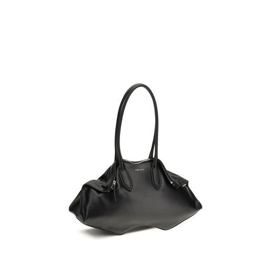 Borsa a tracolla Bos Taurus in pelle di vitello nera Alexander McQueen