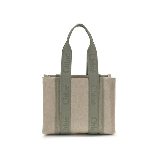 Chloé Beige Linen Shoulder Bag