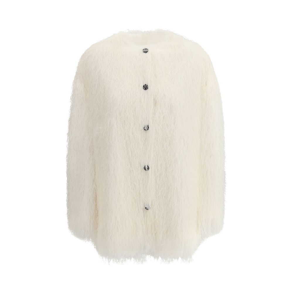 Loulou De Saison White Polyester Coat