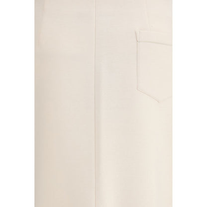 Fabiana Filippi Cream Modal Midi Skirt