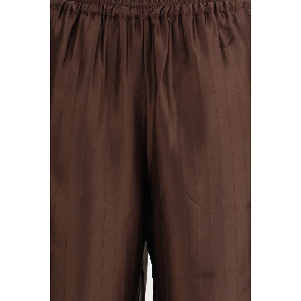Loulou De Saison Brown Viscose Casual Pants