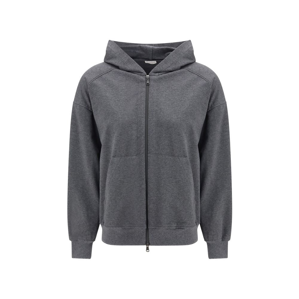 Brunello Cucinelli Gray Cotton Sweatshirt