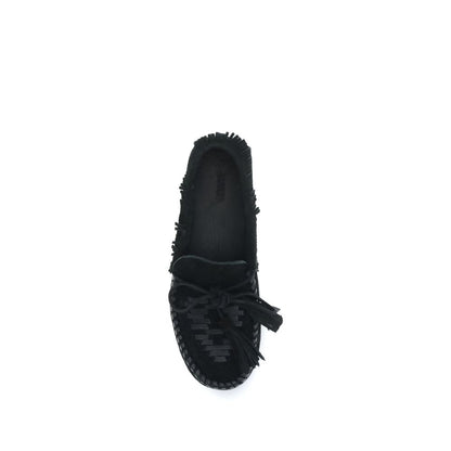 Isabel Marant Black Calf Leather Bos Taurus Slip-On Loafers